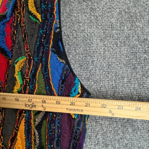 Coogi Medium Cotton Colorful Australia Knit Sweater Vest Sleeveless 3D ** - Picture 9 of 16
